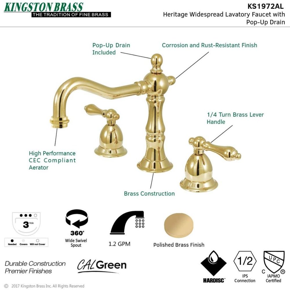 Kingston Brass Widespread Lavatory Faucet